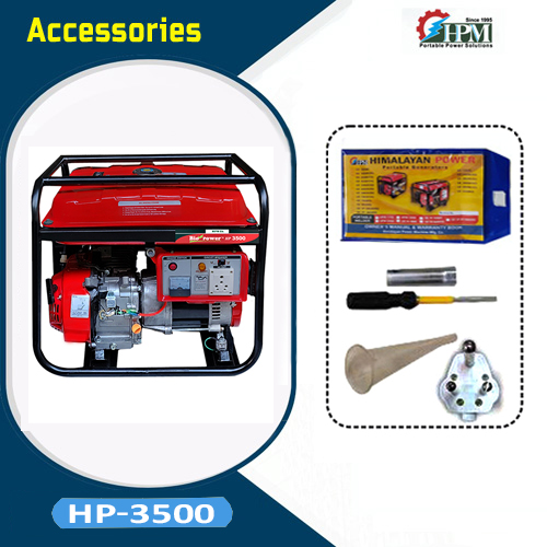 3 KVA light weight Portable smart Generator, Petrol Run,  Recoil Start , Model HP-3500