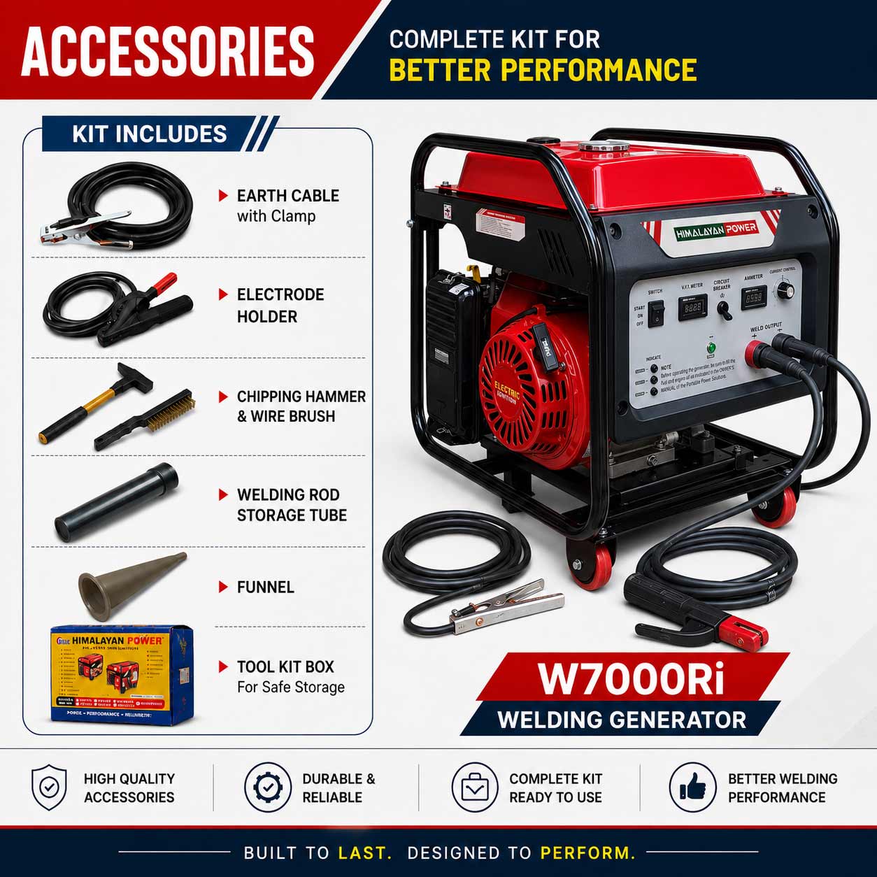 Portable DC Arc Welder Cum Generator,GE-W7000Ri